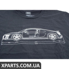 Футболка R8 Measurements - 3xВелика VAG ACM3007BLK3X