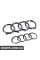 Чорний Audi Rings Badge - Пара VAG ZAW098010EDSP