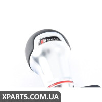 Ручка важеля перемикання передач - шкіра - душа (чорний)/срібло VAG 8V1713139NXBA