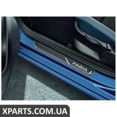 Декоративні/захисні накладки на пороги карбон (гнучкі) Fabia III VAG 6V0071310A