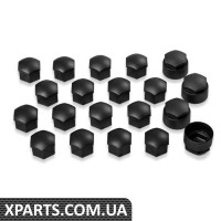 Комплект ковпачків колісних болтів / секретних болтів, матово-чорний VAG 1Z0071215A01C