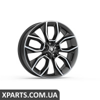 Легкосплавний диск Kodiaq R19 CRATER black matt VAG 565071499ZG6