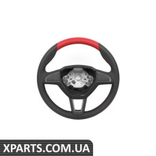 Три-спицеве ​​червоне спортивне кермо VAG 5JA064241