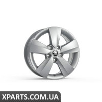 Легкосплавний диск Octavia A7 R16 TUNGA silver VAG 5E0071496J8Z8