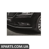 Декоративна накладка (молдинг) переднього бампера Superb III хром VAG 3V0071004