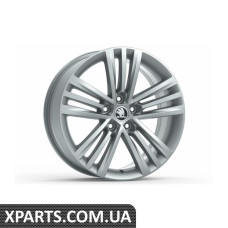 Легкосплавний диск Octavia A7/Superb II R18 TRINITY silver VAG 3T0071498J8Z8
