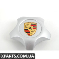 Серебряная звездная центральная кепка с цветным гербом Porsche Porsche 955361303079A1