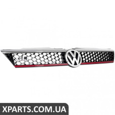 Решітка радіатора (Jetta Mk6, Сота, з червоною смугою, зі знімною GLI, Рання) VAG 5C6853651MCEE