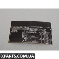 ЕТИКЕТКА ТИСК У ШИНАХ BMW 71246786856