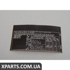 ЕТИКЕТКА ТИСК У ШИНАХ BMW 71246786856