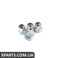 Porsche Crest Срібний ковпачок штока клапана з акцентом Porsche PNA70500199