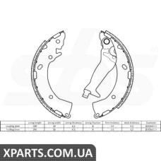 Гальмівні колодки барабанні, к-кт. SBS 18492734716