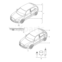 Спойлер заднього бампера VAG 8P0071610K9AX