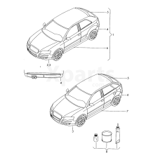 Спойлер заднього бампера VAG 8P0071610K9AX