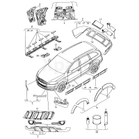 1 к-т захисних молдингів для бамперів VAG 4L0071067