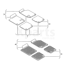 1 к-т килимків (гумові) чорний VAG 8V1061501041
