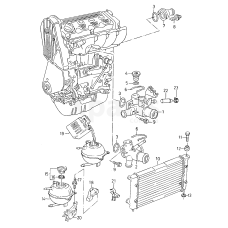 Фланець із ущільн. кільцем VAG 037121132E