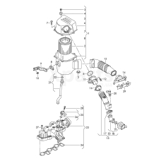 Патрубок впускного тракта VAG 03P129711D