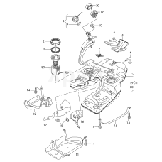 Кришка зі стрічкою-тримачем для паливного бака VAG 7P6201550C