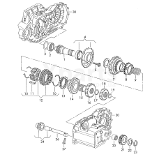 Кріплення з конічним роликовим підшипником VAG 02K311207