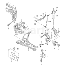 Корпус підшипника ступиці колеса зі скобою супорта VAG 6Q0407256Q