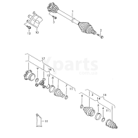 Пильовик ШPУCа з монтажними деталями та пластичним мастилом VAG 8R0498203
