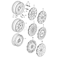 Колісний ковпак хромований металік VAG 1M0601147H24E