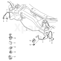 Кронштейн гальмівного шлангу VAG 1K0611847K