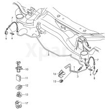 Кронштейн гальмівного шлангу VAG 1K0611847K