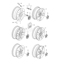 Ковпак колесатитановий/червоний торнадо VAG 1P0601149SGK
