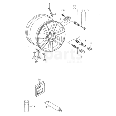 Колісний болт, секретка,з перехідникомЗапрограмований ключ VAG 4L0698139B822