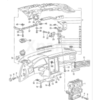 Рамка для дефлекторів серед., клавіші, магнітола та управління опаленням та вентиляцією VAG 8A1857007C