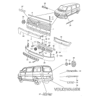 Емблема VWчорний VAG 701853601D01C