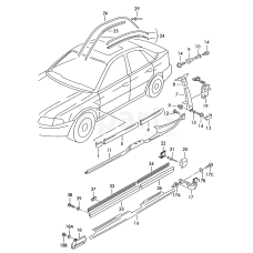 Кожухчорний satinschwarz VAG 8D0854857B01C