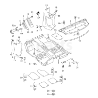 Кнопка для настила полабежевый sonnenbeige VAG 3D0864812A7H7