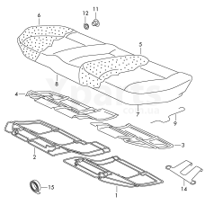 Подушка заднього сидіння VAG 6L0885376K