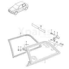 Механізм підйомачерний satinschwarz VAG 8L384708101C