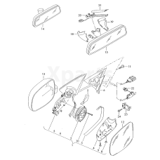 Корпус наружного зеркала VAG 1J185750701C