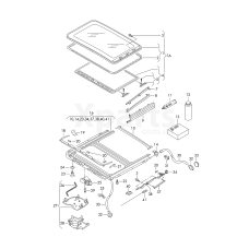 Рама з приводом зсуву і підйому люка VAG 7L0877049