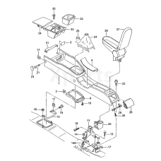 Кришка підлокітника синьо-сірий VAG 1M0864245N28D