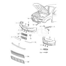Декоративна накладкакерна satinschwarz VAG 6Y0807717B41