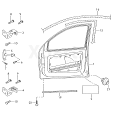 Ущільнювач двері зовні VAG 6Y9810958A