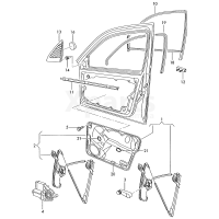 Зовнішній ущільнювач скла правих дверей для Skoda Fabia (молдинг) VAG 6Y0837478A
