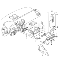 Накладка на центр. консоліsoul (чорний) VAG 8N08632636PS