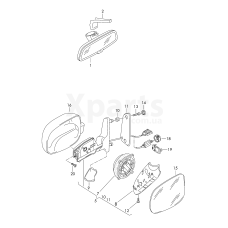 Корпус зеркала.грунтованная VAG 4A0857507GRU