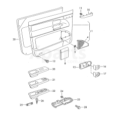 Ручка чорний satinschwarz VAG 7M486717901C