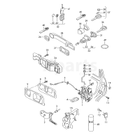 К-т личинок замка для ручкидвері,двері багажного відсіку,замка запалювання,кришки речев.ящика для транспондера сплаваючим кодом VAG 6Q4800375K