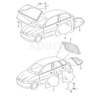 Скло дверей VAG 6L3845201