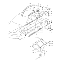 Накладка порогачорний satinschwarz VAG 4B0853491A01C