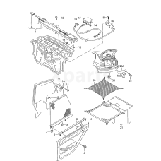 Сонцезахисна шторкозаднего склочорний satinschwarz/чорний VAG 4B5861329EXU